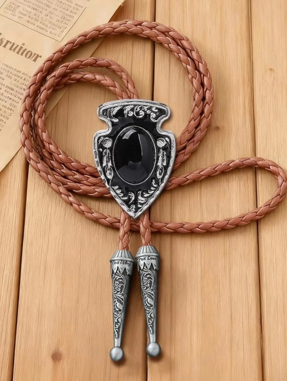 New silver arrowhead bolo tie Choose Color